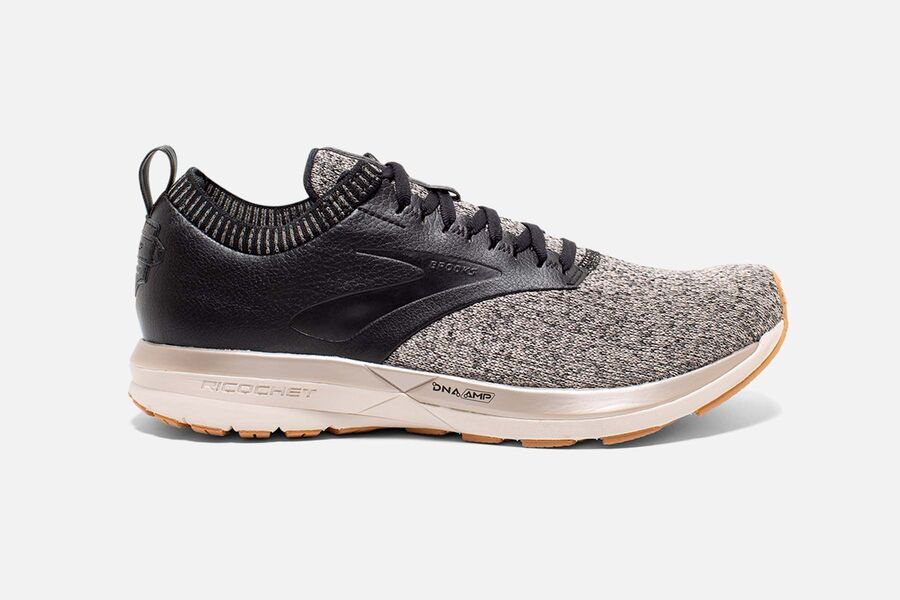 Zapatillas Running Brooks Ricochet LE Hombre Gris/Negras Ofertas VDQJ72614